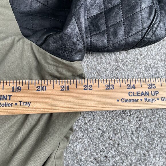 Victoria’s Secret Women’s Jacket Coat Olive Green Removable Hood Size Medium - Picture 8 of 9